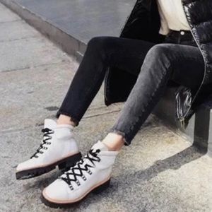 NEW IN BOX: ISSY Boots by Marc Fisher - All Season - Ivory Combat Boots